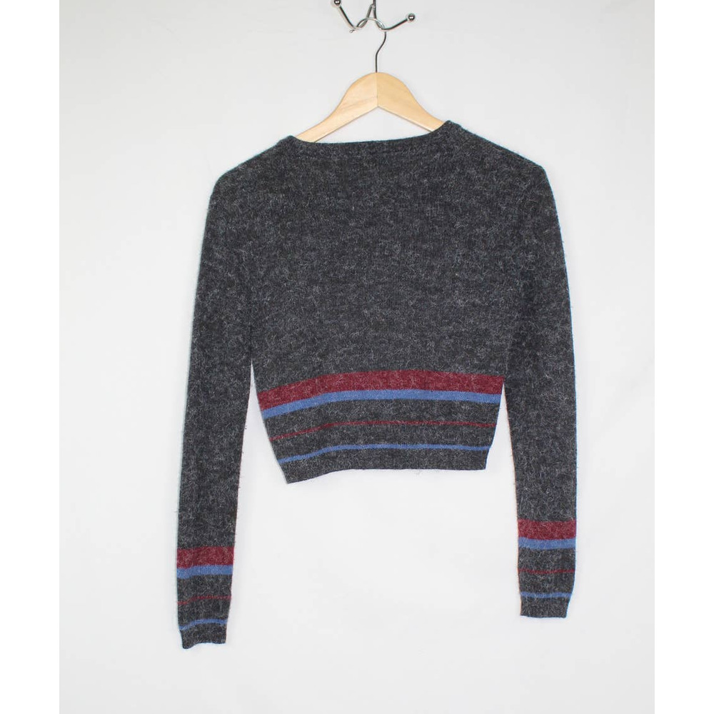 VTG Y2K Denial Cropped Cardigan Silk - Picture 2 of 6